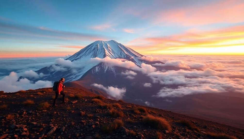 ascend iconic african mountain peak