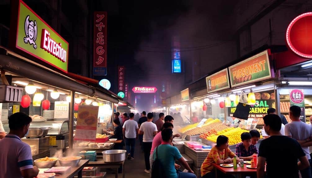 bustling kuala lumpur food street