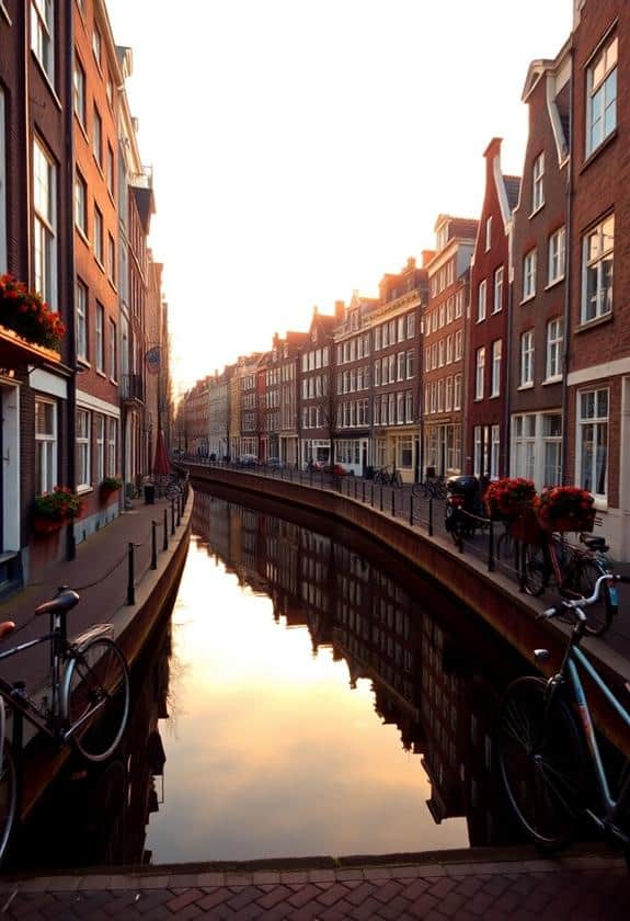 charming canal side city