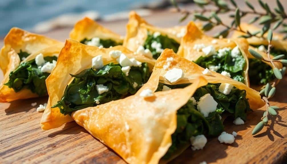 flaky phyllo spinach feta delight