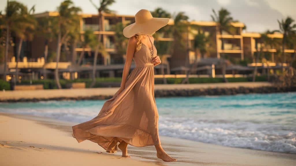 glamorous beach resort fashion outfits