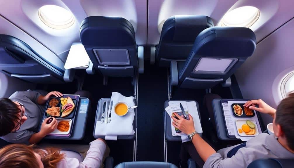 meal costs during flights