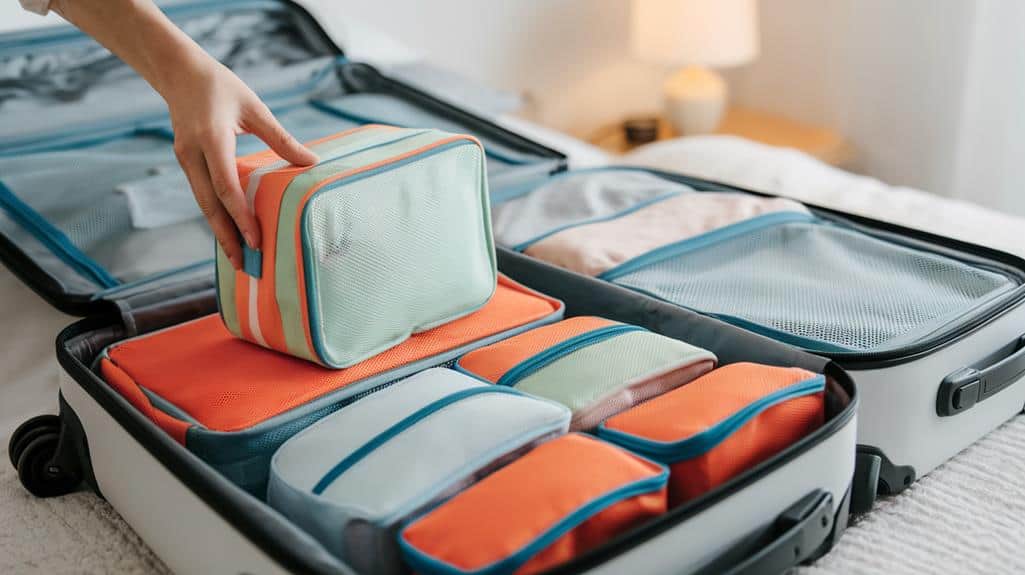 organized packing cube suitcase considerations