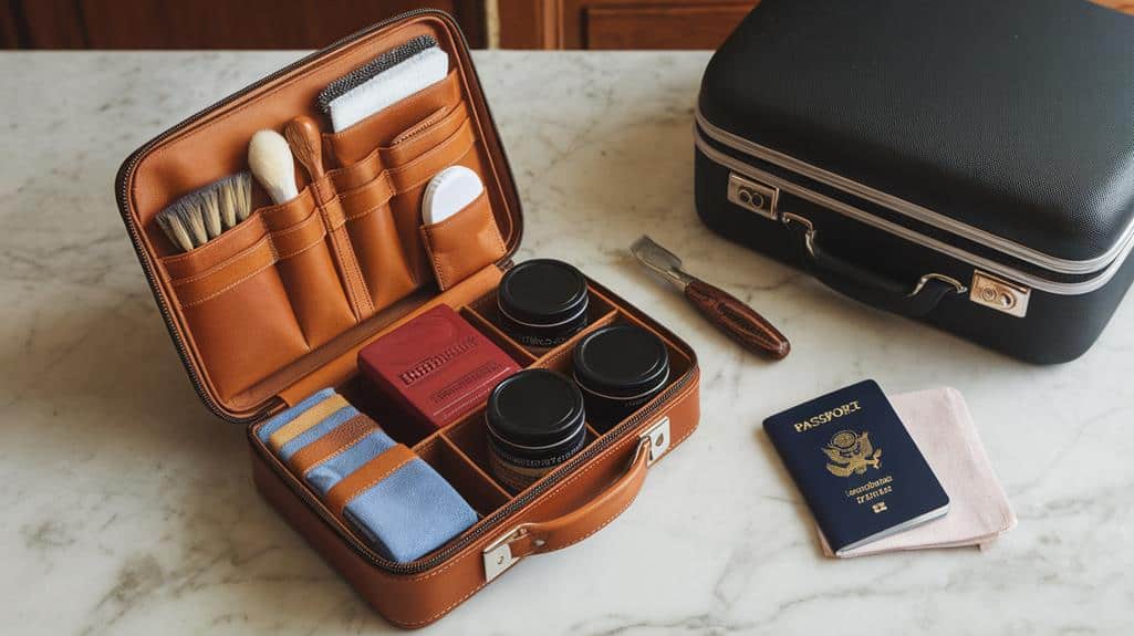 stylish globetrotter s travel sized shoe care