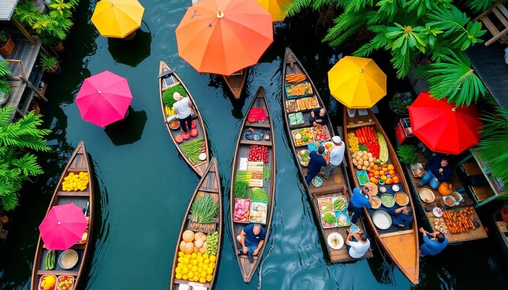 vibrant riverside floating market experience