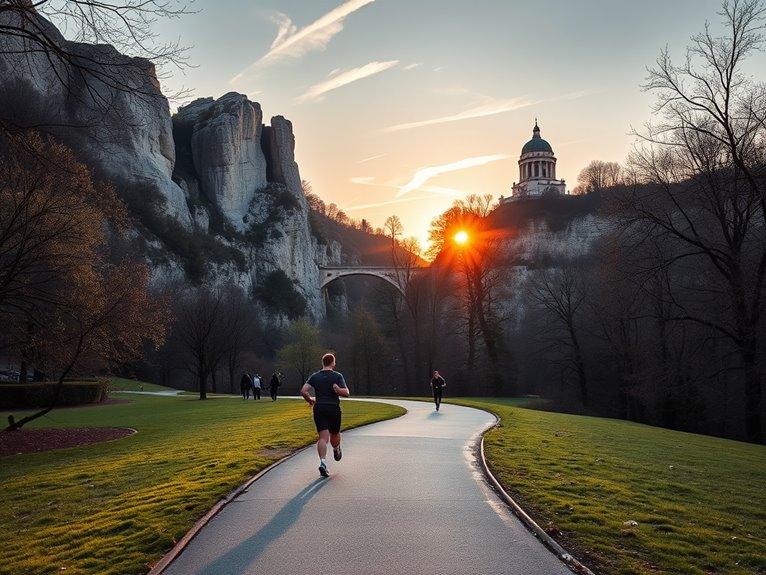 beautiful parisian park route