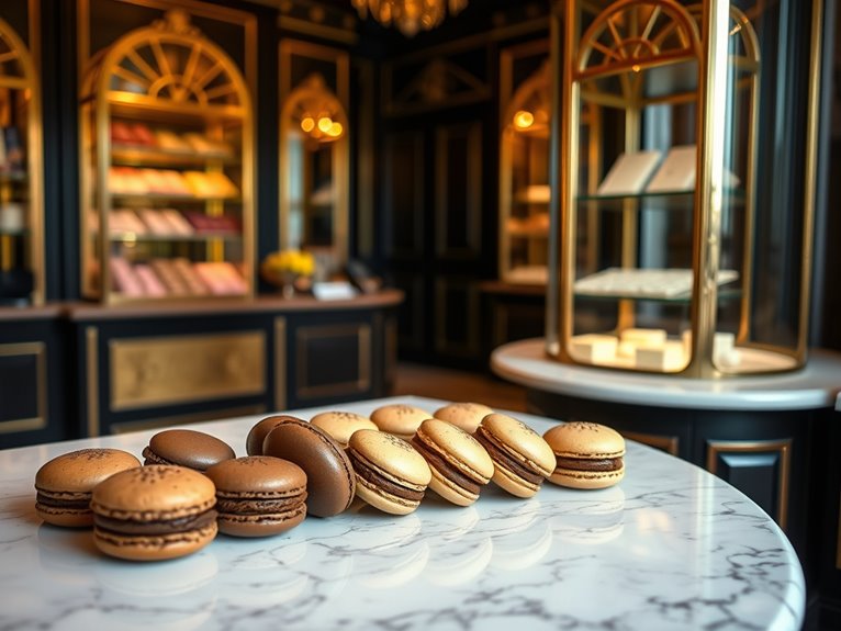 chocolate macarons by h vin