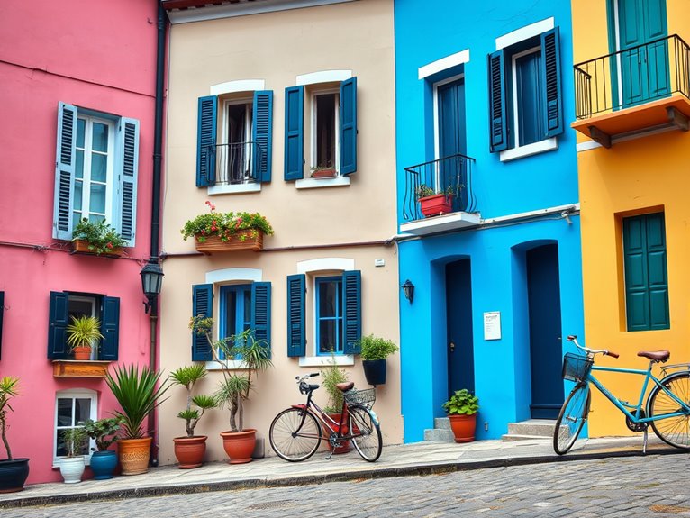 colorful parisian street scene