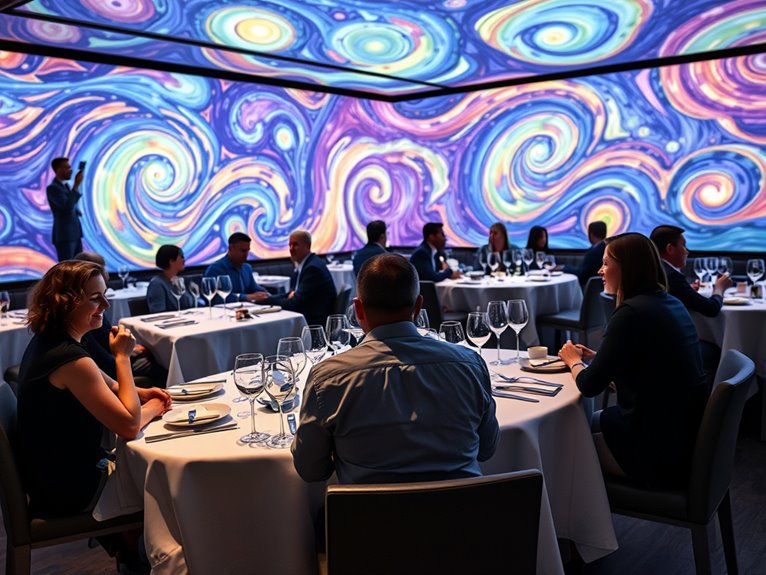 digital art dining experience