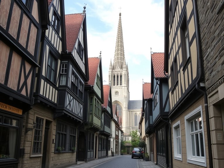 medieval village in oise