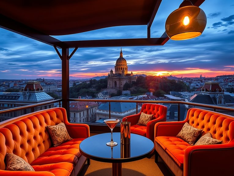 sunset views over montmartre